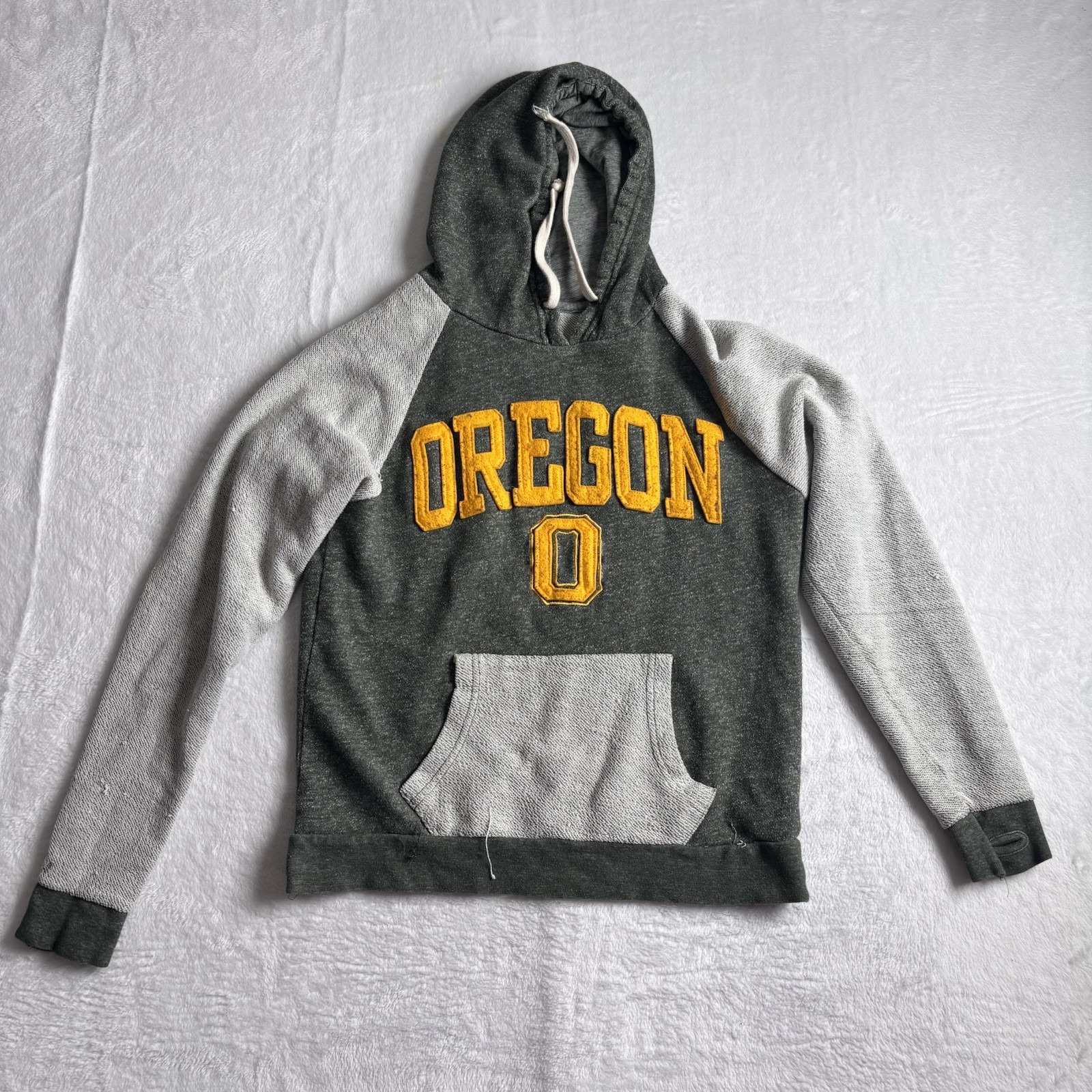 Pressbox Royce Apparell Oregon Duck Embroidered Hoodie Long Sleeve Stain S *